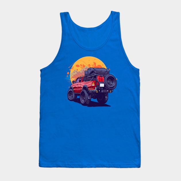 Adventure Car Illustration Tank Top by Aiqkids Design